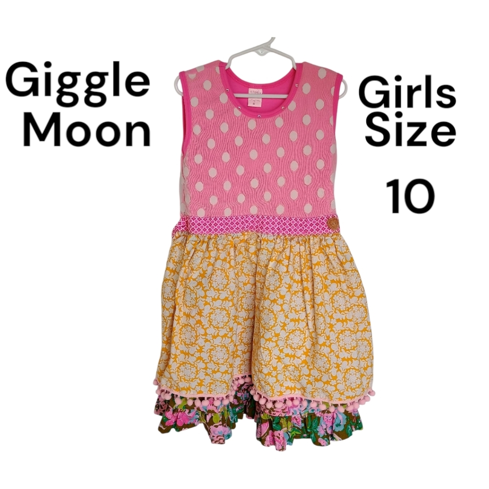 Giggle Moon Pink and Yellow Girls Dress